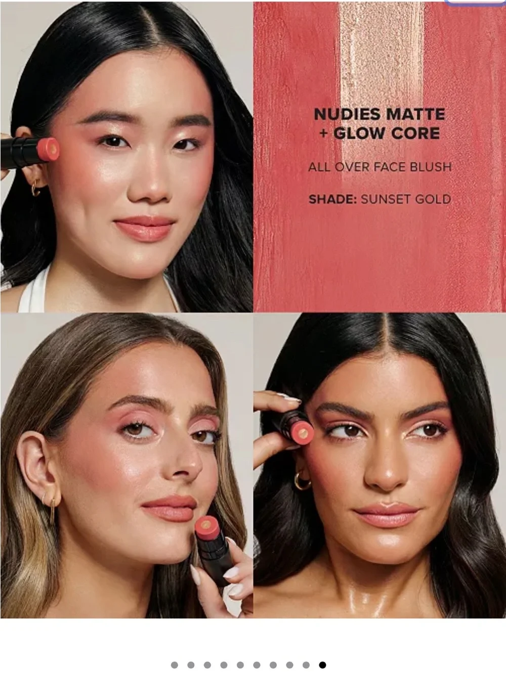NUDESTIX Nudies Matte + Glow Core All Over Face Blush Color, 0.2 oz.